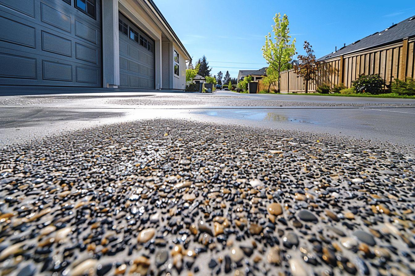 Allée carrossable en béton désactivé: Robustesse et style pour votre accès